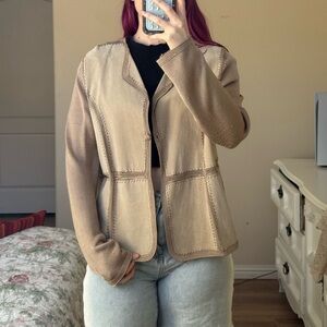 Two-Tone Beige Women's Jacket